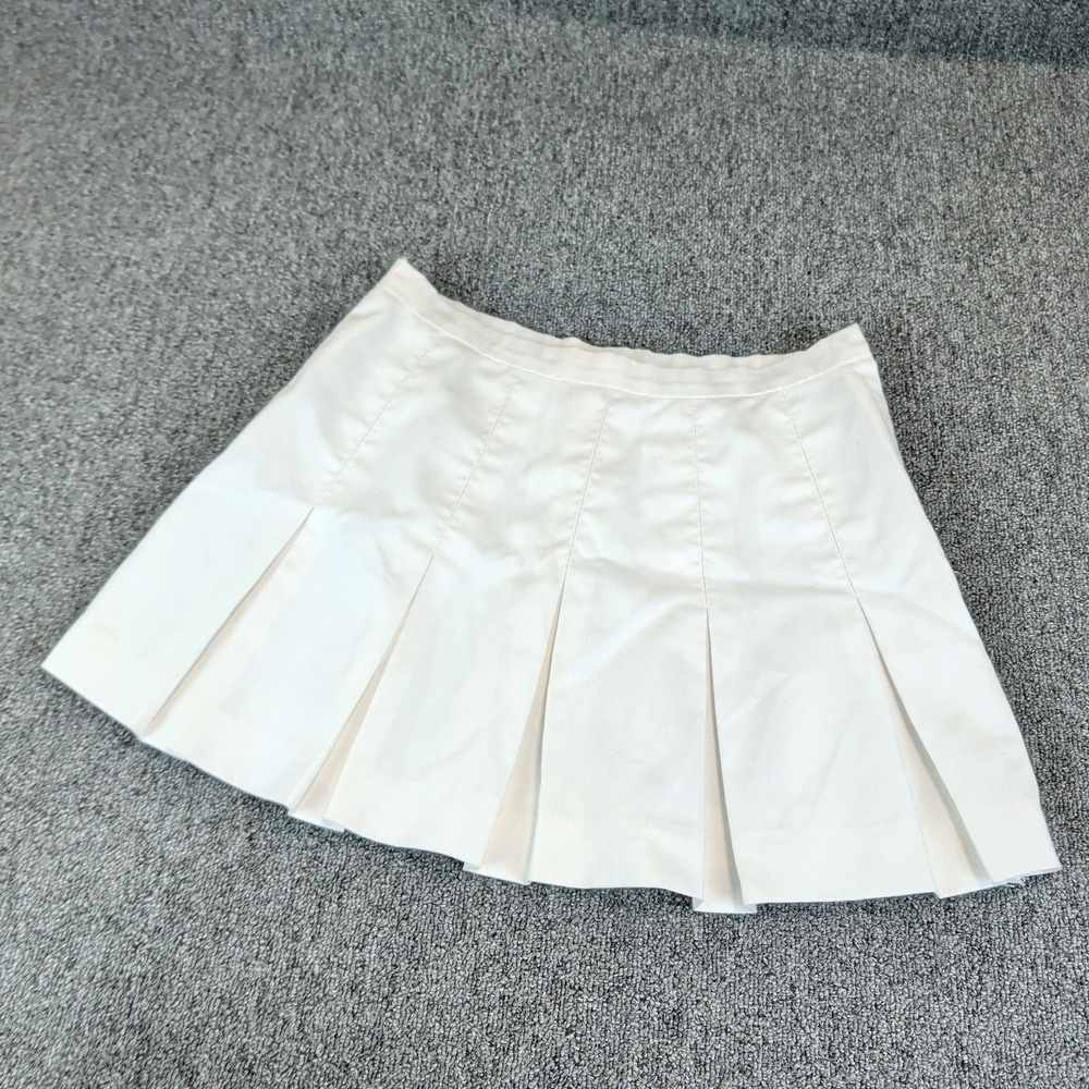 Timandra Vintage Pleated Mini Skirt Size 12 Women White Tennis Preppy Made in US